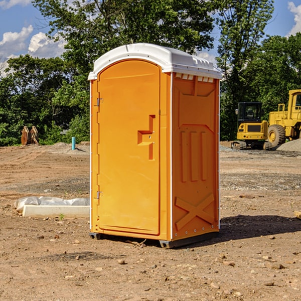 how often are the porta potties cleaned and serviced during a rental period in Wendover